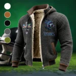 Titan Crew Fleece-Lined Hooded Jacket, Warmth-Lock Fleece-Lined Zip HVN1462TT - Grey