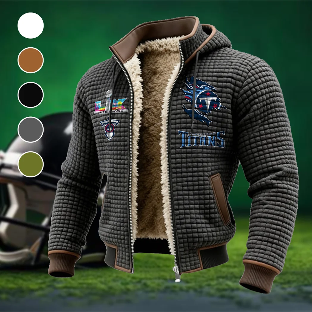 Titan Crew Fleece-Lined Hooded Jacket, Warmth-Lock Fleece-Lined Zip HVN1462TT - Grey