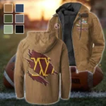 Red Gold Brotherhood Flannel Hoodie, Warm Sport Spirit Hoodie HVN1462WC - Camel