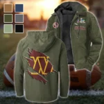 Red Gold Brotherhood Flannel Hoodie, Warm Sport Spirit Hoodie HVN1462WC - Green