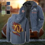 Red Gold Brotherhood Flannel Hoodie, Warm Sport Spirit Hoodie HVN1462WC - Navy Blue