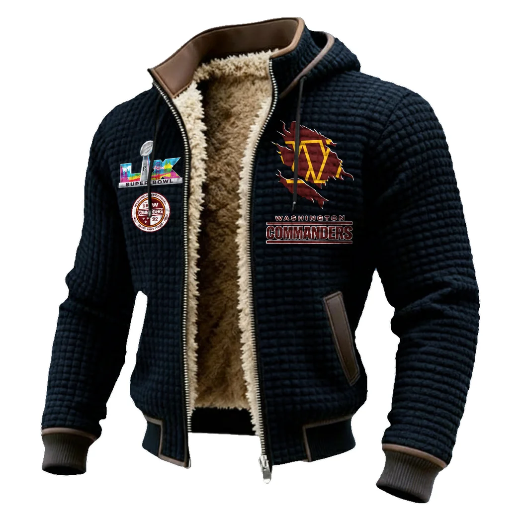 Red Gold Brotherhood Fleece-Lined Hooded Jacket, Modern Athletic Hybrid Parka HVN1462WC - Black - Image 2