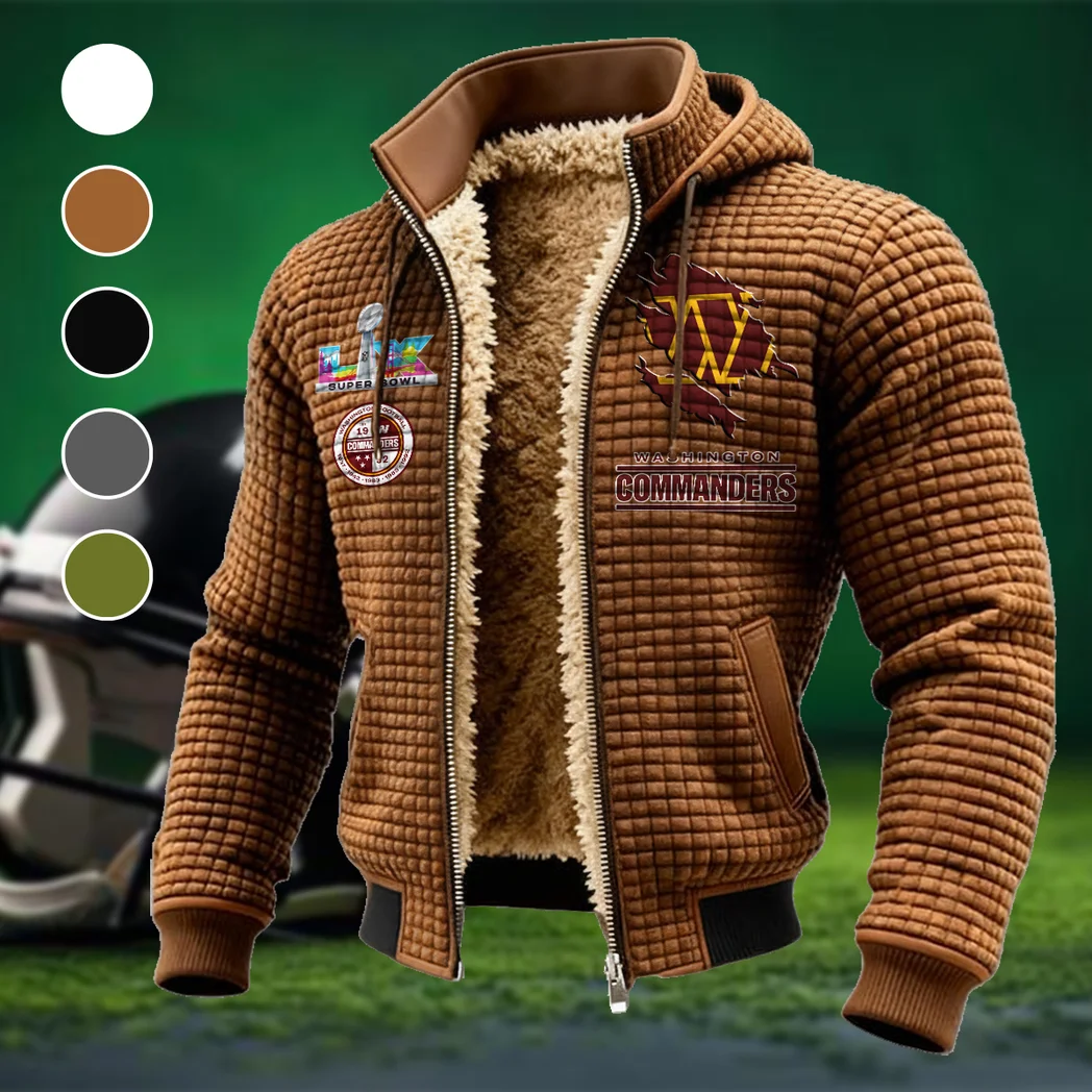 Red Gold Brotherhood Fleece-Lined Hooded Jacket, Modern Athletic Hybrid Parka HVN1462WC - brown