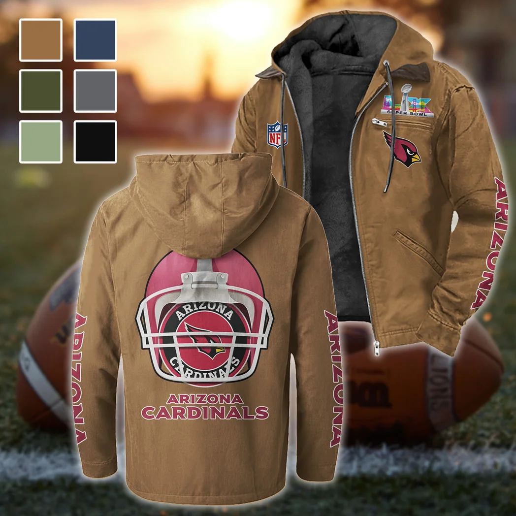 Red Bird Crew Flannel Hoodie, Sport Fan Flannel Hoodie HVN1463AC - Camel