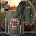 Red Bird Crew Flannel Hoodie, Sport Fan Flannel Hoodie HVN1463AC - Green