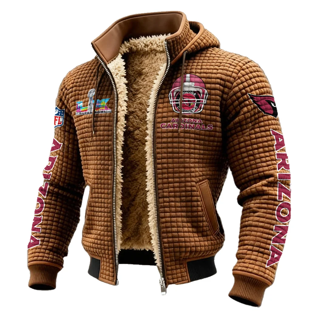 Red Bird Crew Fleece-Lined Hooded Jacket, Endurance Sport Thermal Hoody HVN1463AC - brown - Image 2