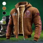 Red Bird Crew Fleece-Lined Hooded Jacket, Endurance Sport Thermal Hoody HVN1463AC - brown