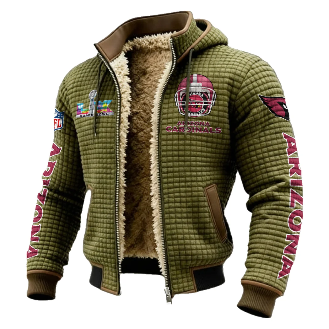 Red Bird Crew Fleece-Lined Hooded Jacket, Endurance Sport Thermal Hoody HVN1463AC - Green - Image 2