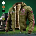 Red Bird Crew Fleece-Lined Hooded Jacket, Endurance Sport Thermal Hoody HVN1463AC - Green