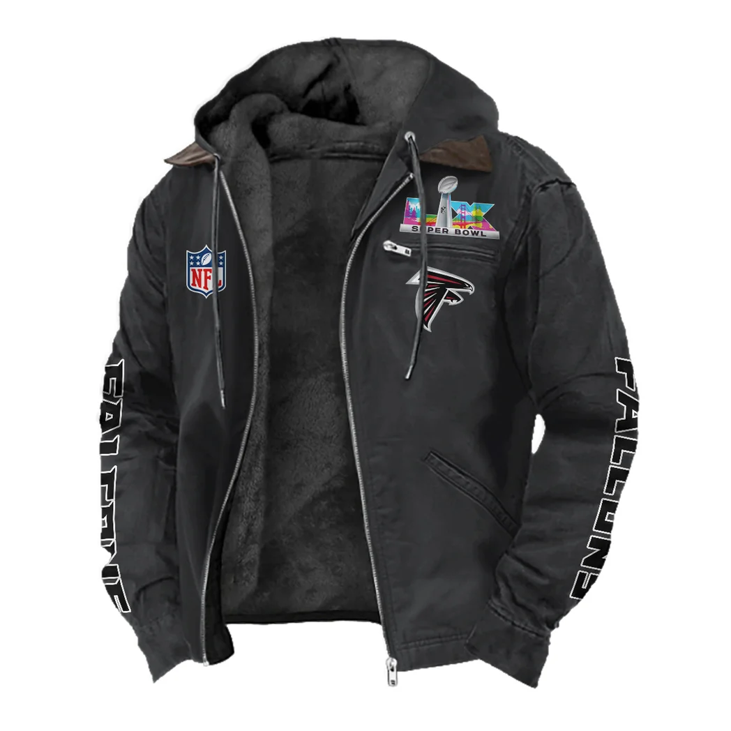 Game Day Fliers Flannel Hoodie, Game Day Hooded Flannel HVN1463AF - Black - Image 2