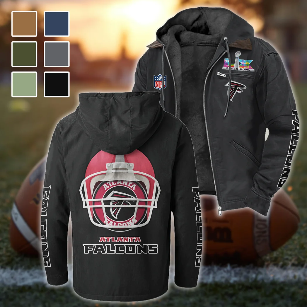Game Day Fliers Flannel Hoodie, Game Day Hooded Flannel HVN1463AF - Black