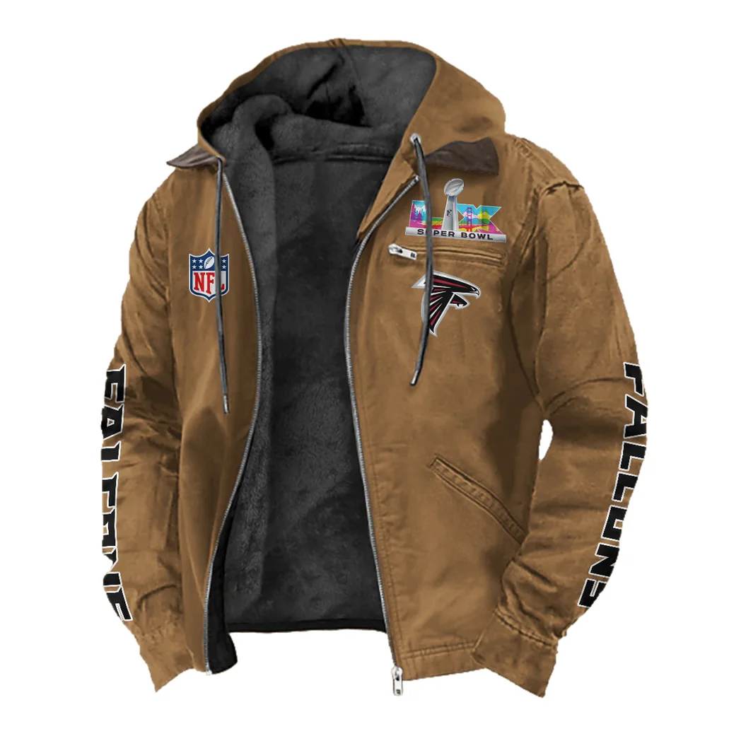 Game Day Fliers Flannel Hoodie, Game Day Hooded Flannel HVN1463AF - Camel - Image 2