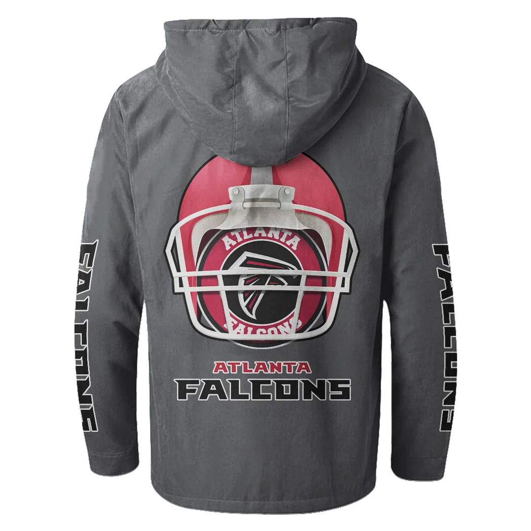 Game Day Fliers Flannel Hoodie, Game Day Hooded Flannel HVN1463AF - Gray - Image 3
