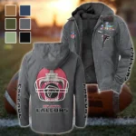 Game Day Fliers Flannel Hoodie, Game Day Hooded Flannel HVN1463AF - Gray