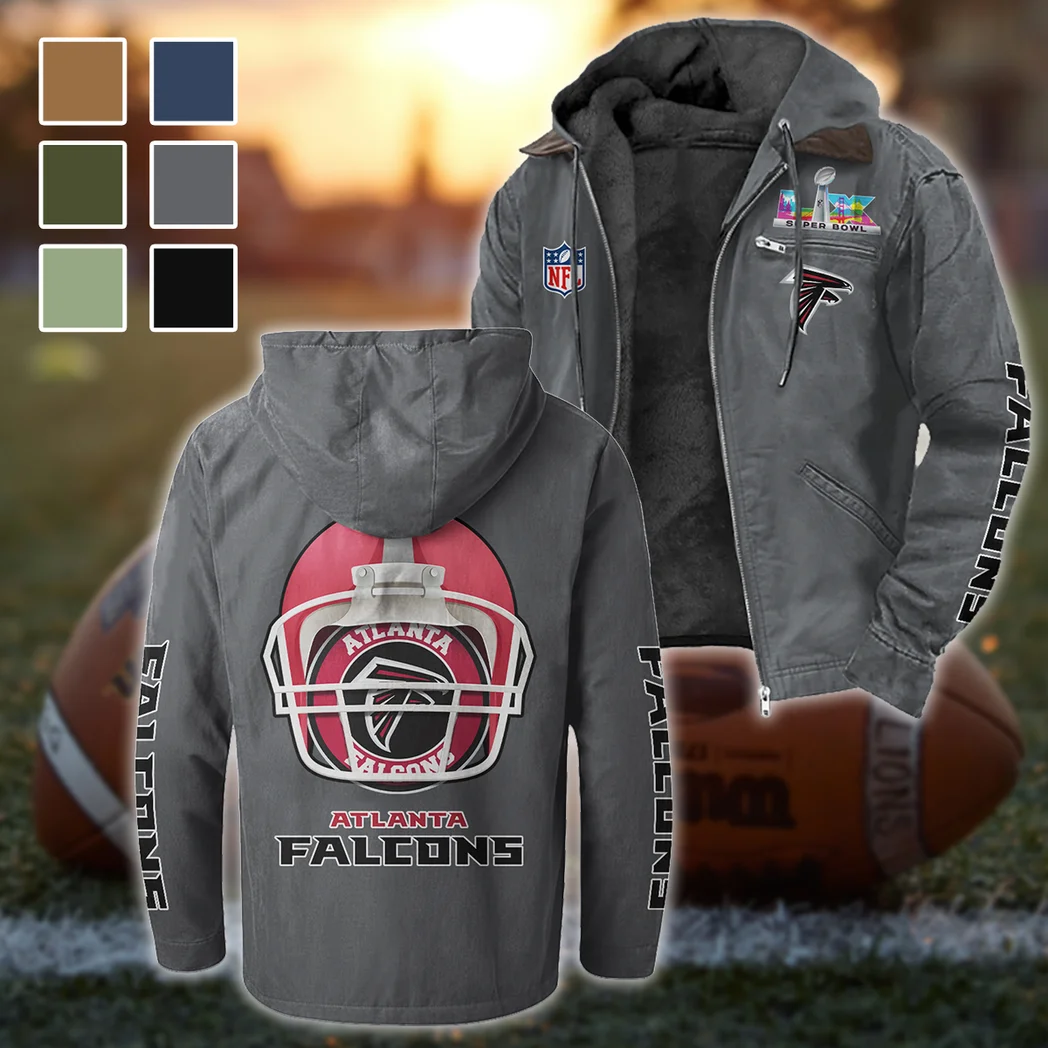 Game Day Fliers Flannel Hoodie, Game Day Hooded Flannel HVN1463AF - Gray