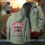 Game Day Fliers Flannel Hoodie, Game Day Hooded Flannel HVN1463AF - Light Green