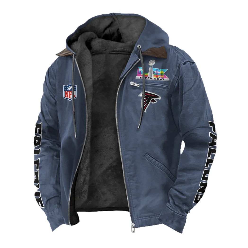 Game Day Fliers Flannel Hoodie, Game Day Hooded Flannel HVN1463AF - Navy Blue - Image 2