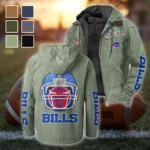 Blue Horns Flannel Hoodie, Athletic Spirit Fan Hoodie HVN1463BB - Light Green