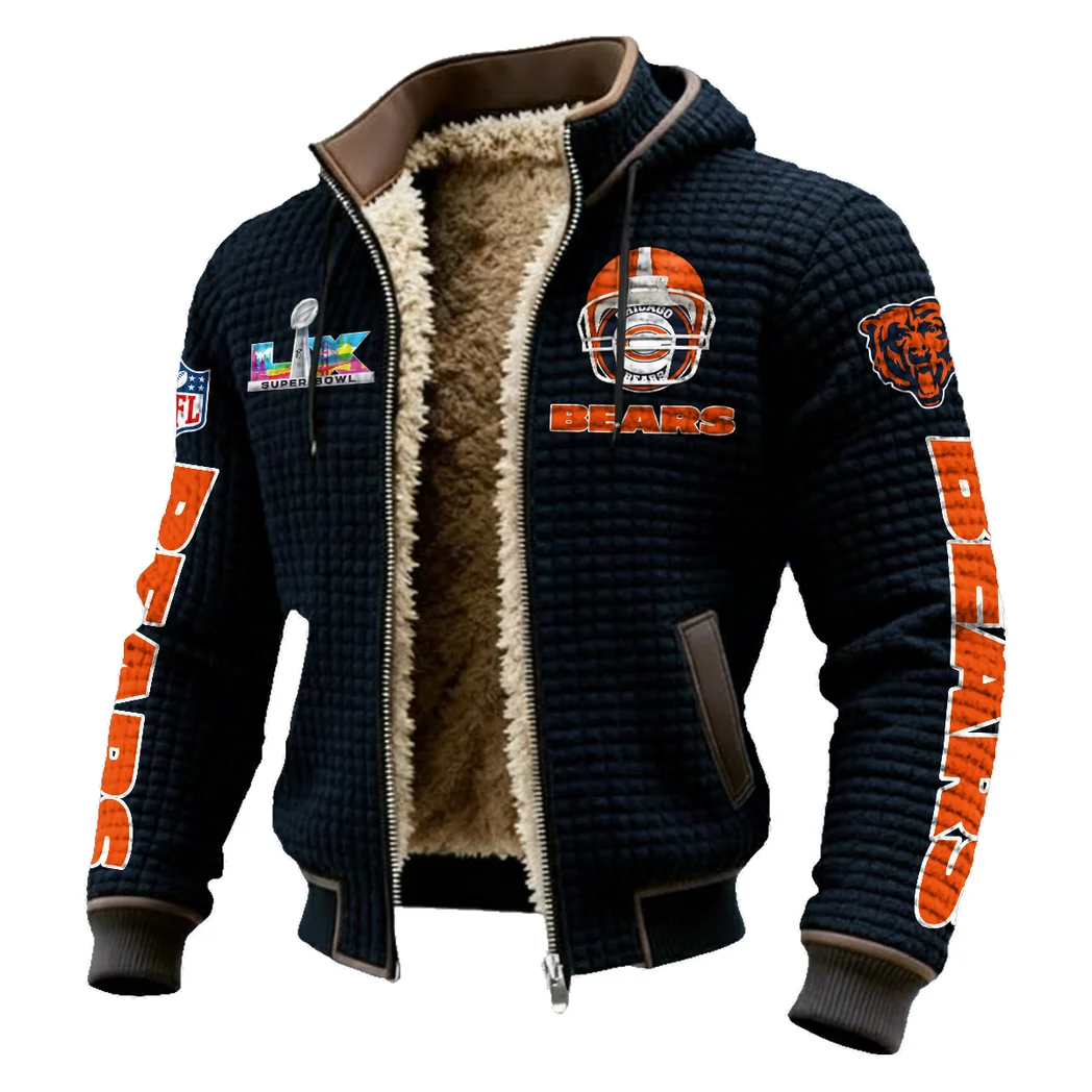 Fan Cubs Squad Fleece-Lined Hooded Jacket, Endurance Sport Thermal Hoody HVN1463CB - Black - Image 2