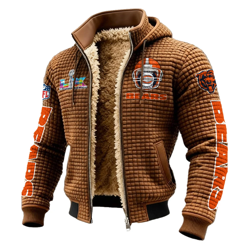 Fan Cubs Squad Fleece-Lined Hooded Jacket, Endurance Sport Thermal Hoody HVN1463CB - brown - Image 2