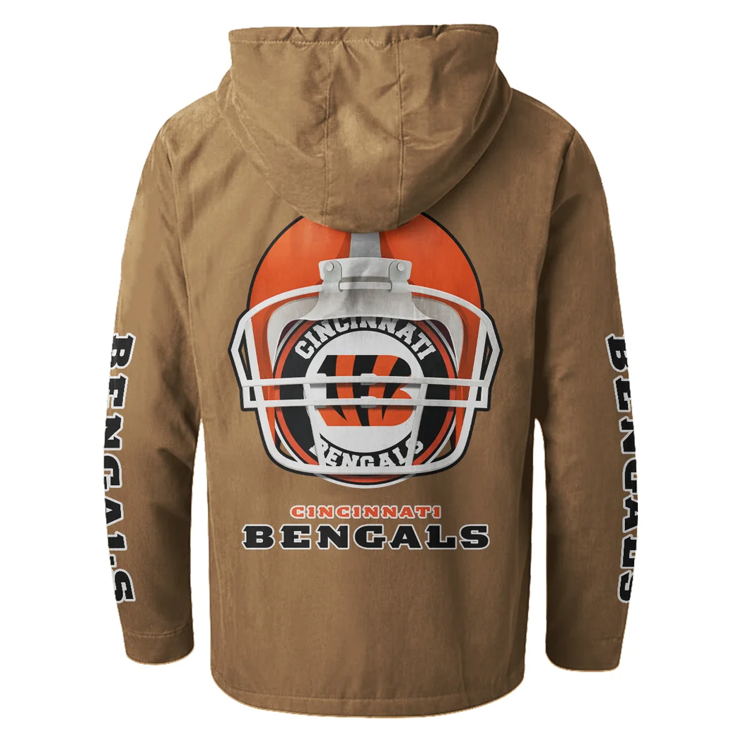 Fan Roar Squad Flannel Hoodie, Fan Squad Flannel Hoodie HVN1463CI - Camel - Image 3