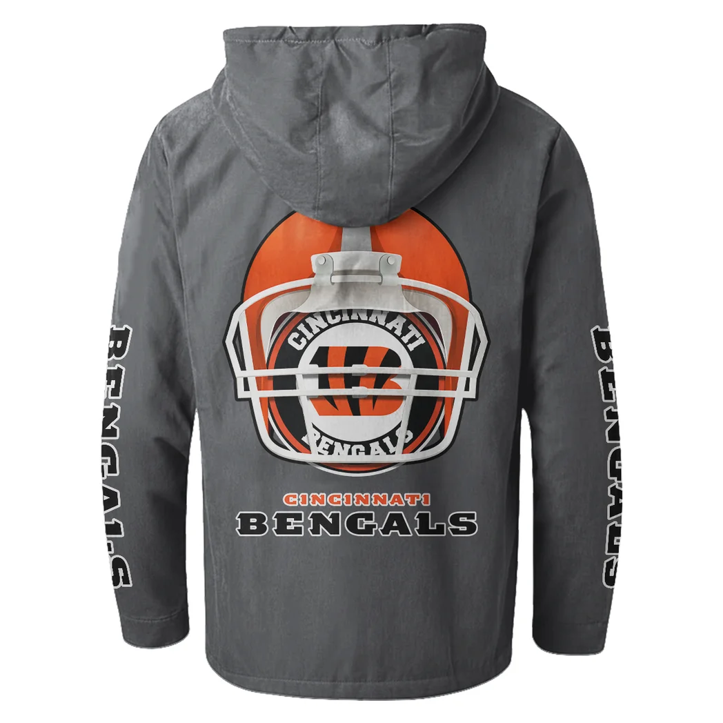 Fan Roar Squad Flannel Hoodie, Fan Squad Flannel Hoodie HVN1463CI - Gray - Image 3