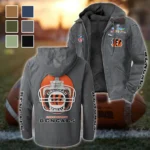 Fan Roar Squad Flannel Hoodie, Fan Squad Flannel Hoodie HVN1463CI - Gray