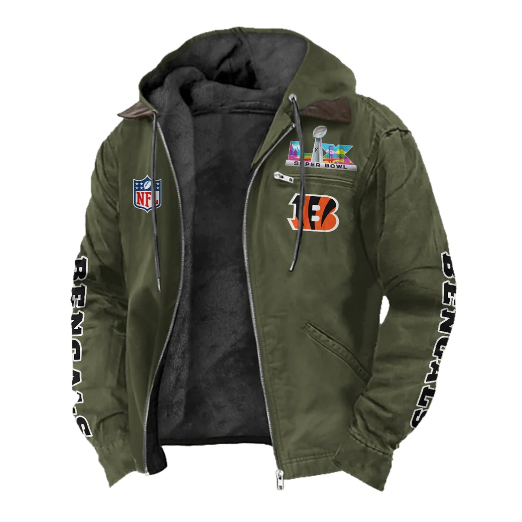 Fan Roar Squad Flannel Hoodie, Fan Squad Flannel Hoodie HVN1463CI - Green - Image 2