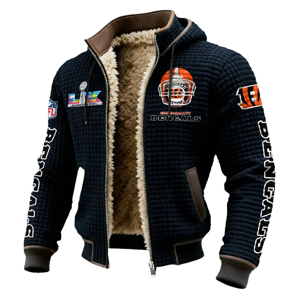 Fan Roar Squad Fleece-Lined Hooded Jacket, All-Mountain Hooded Fleece HVN1463CI - Black - Image 2