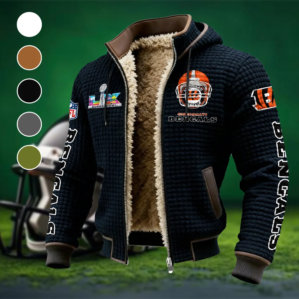 Fan Roar Squad Fleece-Lined Hooded Jacket, All-Mountain Hooded Fleece HVN1463CI - Black