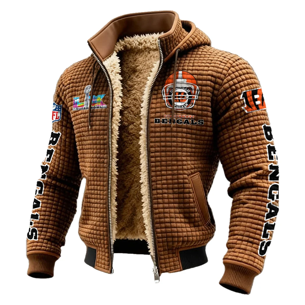 Fan Roar Squad Fleece-Lined Hooded Jacket, All-Mountain Hooded Fleece HVN1463CI - brown - Image 2