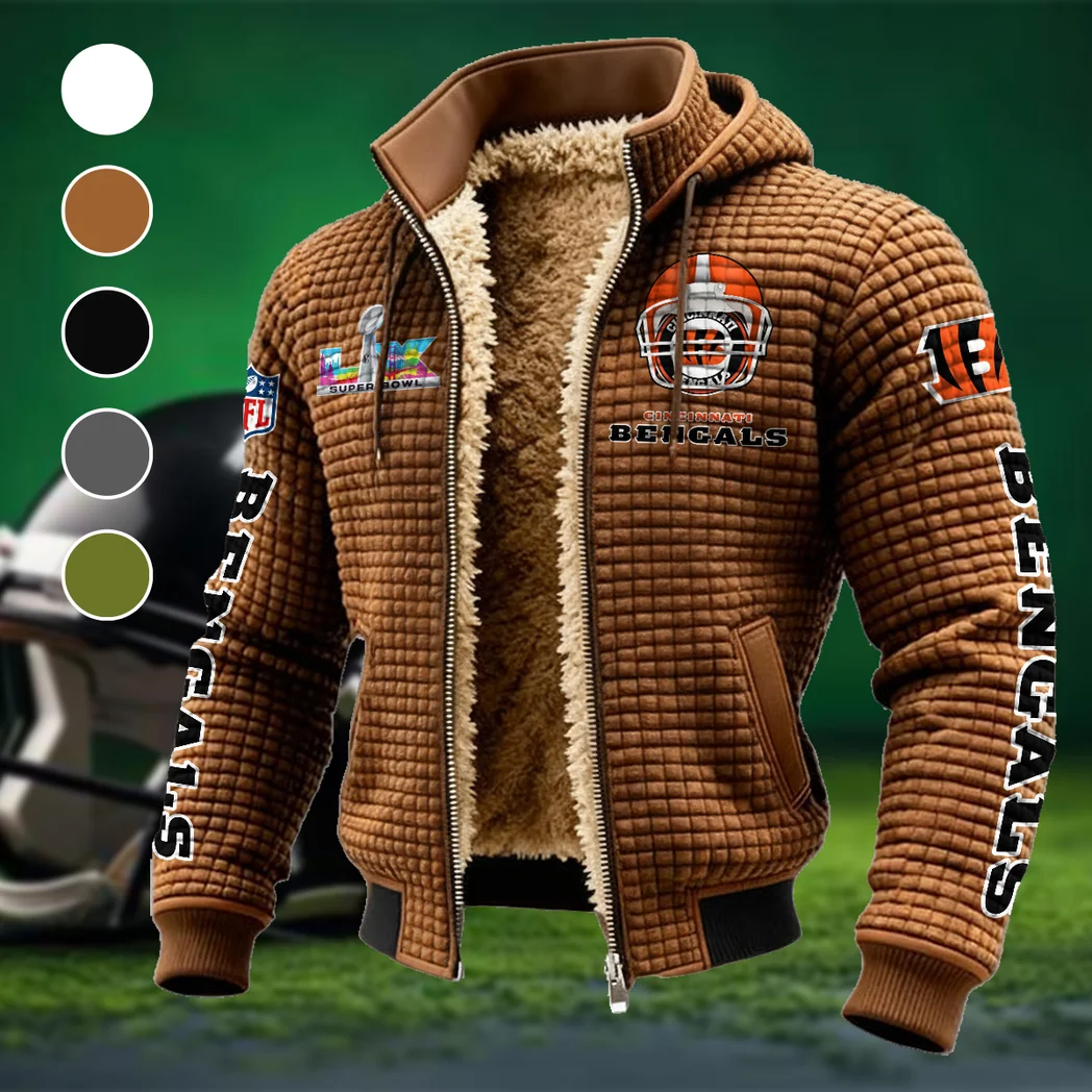 Fan Roar Squad Fleece-Lined Hooded Jacket, All-Mountain Hooded Fleece HVN1463CI - brown