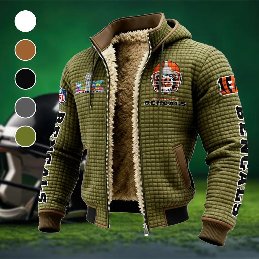 Fan Roar Squad Fleece-Lined Hooded Jacket, All-Mountain Hooded Fleece HVN1463CI - Green