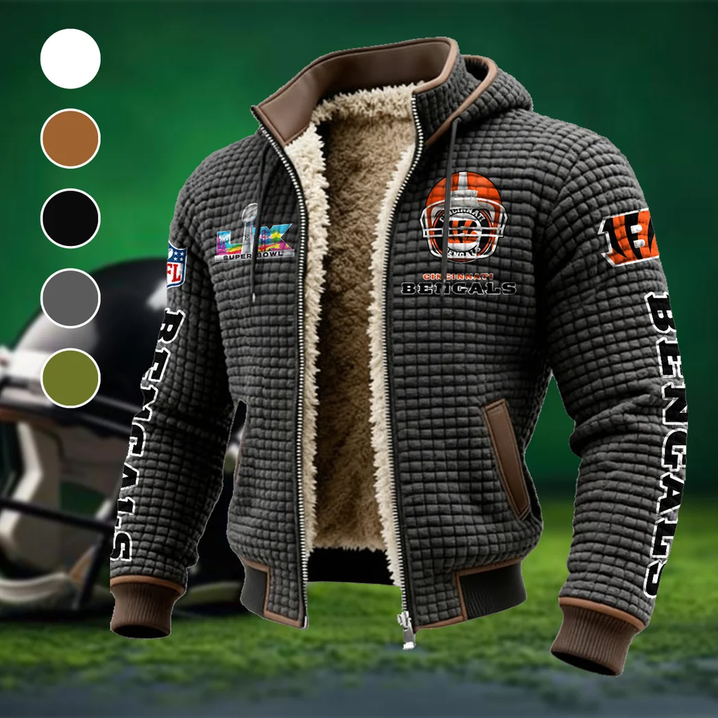 Fan Roar Squad Fleece-Lined Hooded Jacket, All-Mountain Hooded Fleece HVN1463CI - Grey