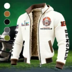Fan Roar Squad Fleece-Lined Hooded Jacket, All-Mountain Hooded Fleece HVN1463CI - White