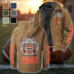 Game Day Howl Flannel Hoodie, Everyday Supporter Hooded Flannel HVN1463CL - Camel