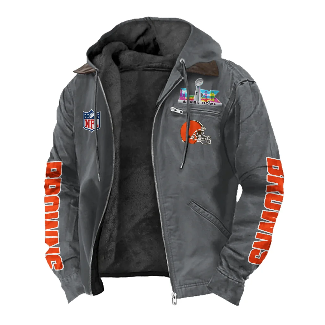 Game Day Howl Flannel Hoodie, Everyday Supporter Hooded Flannel HVN1463CL - Gray - Image 2