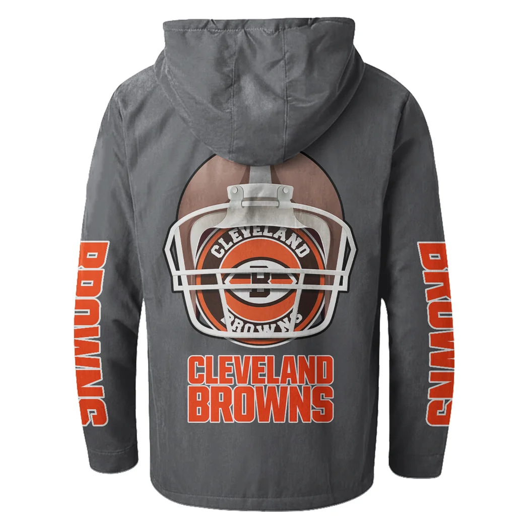Game Day Howl Flannel Hoodie, Everyday Supporter Hooded Flannel HVN1463CL - Gray - Image 3