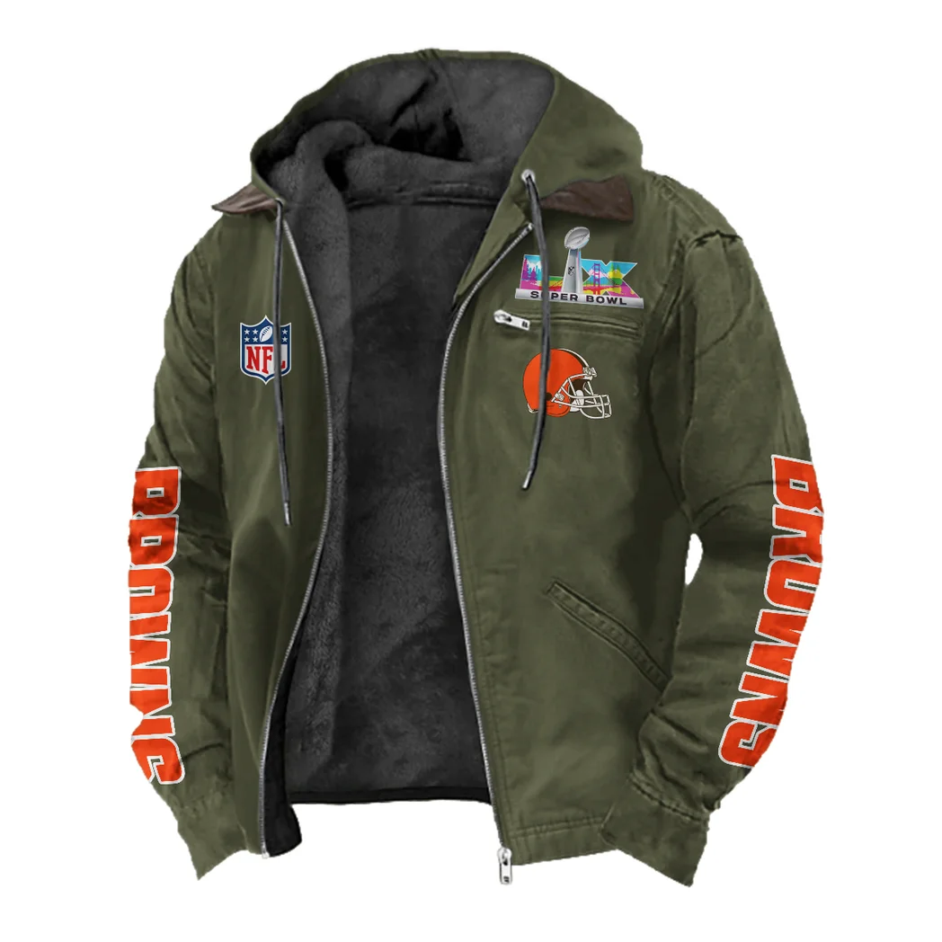 Game Day Howl Flannel Hoodie, Everyday Supporter Hooded Flannel HVN1463CL - Green - Image 2