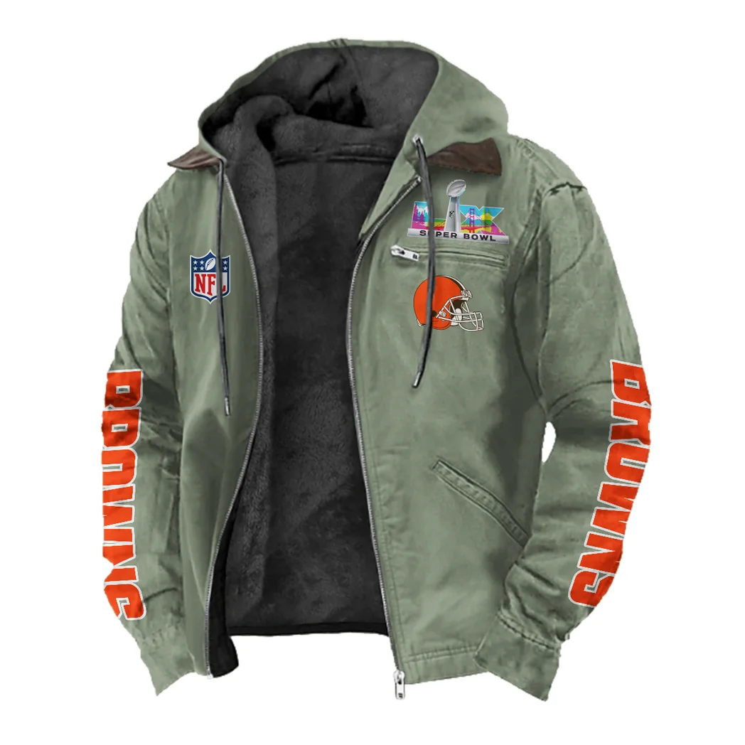 Game Day Howl Flannel Hoodie, Everyday Supporter Hooded Flannel HVN1463CL - Light Green - Image 2