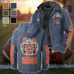 Game Day Howl Flannel Hoodie, Everyday Supporter Hooded Flannel HVN1463CL - Navy Blue