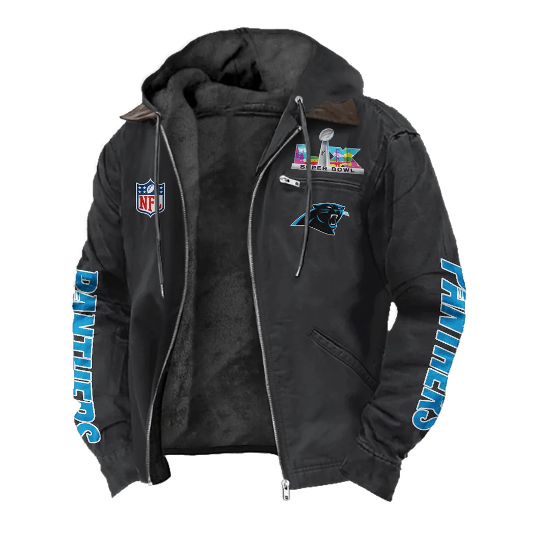 Match Day Prowlers Flannel Hoodie, Team Spirit Flannel Hoodie HVN1463CP - Black - Image 2