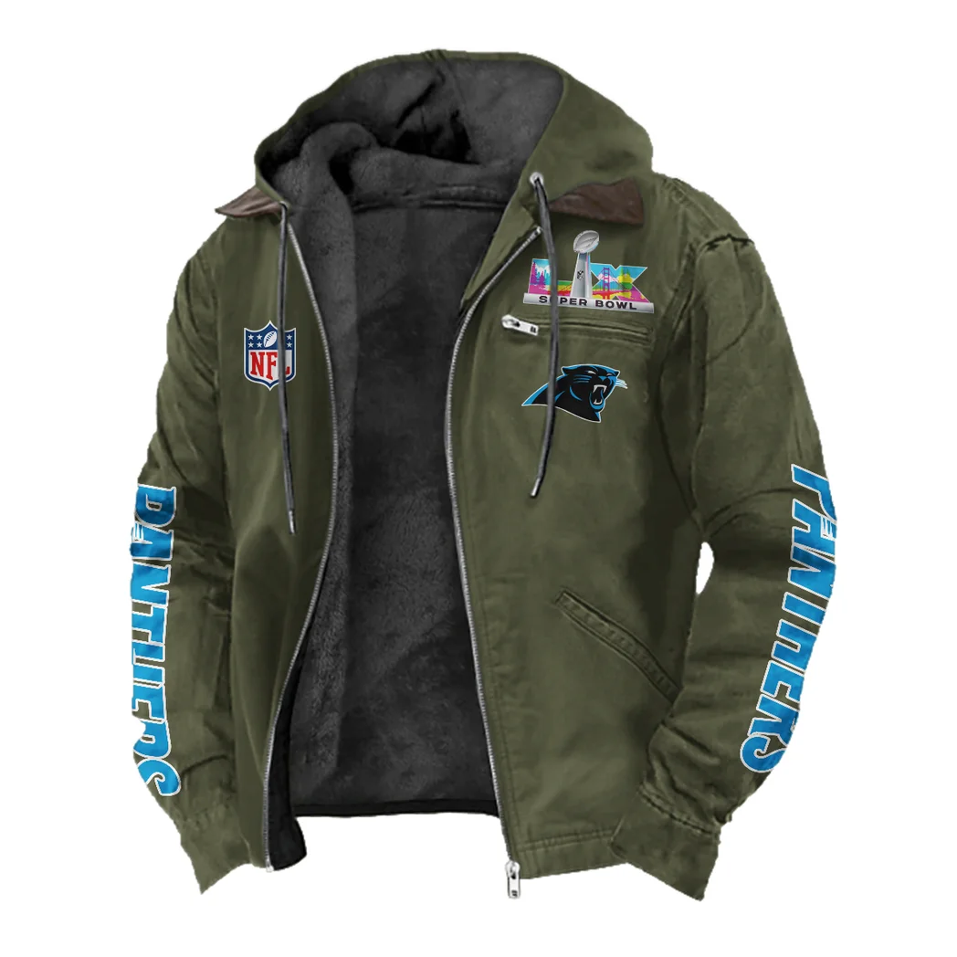 Match Day Prowlers Flannel Hoodie, Team Spirit Flannel Hoodie HVN1463CP - Green - Image 2