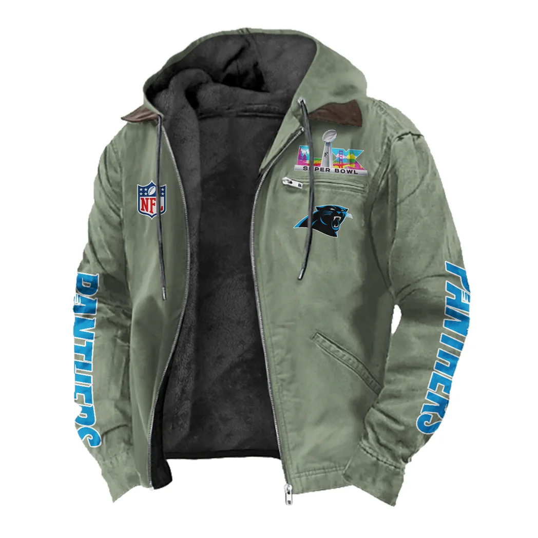 Match Day Prowlers Flannel Hoodie, Team Spirit Flannel Hoodie HVN1463CP - Light Green - Image 2