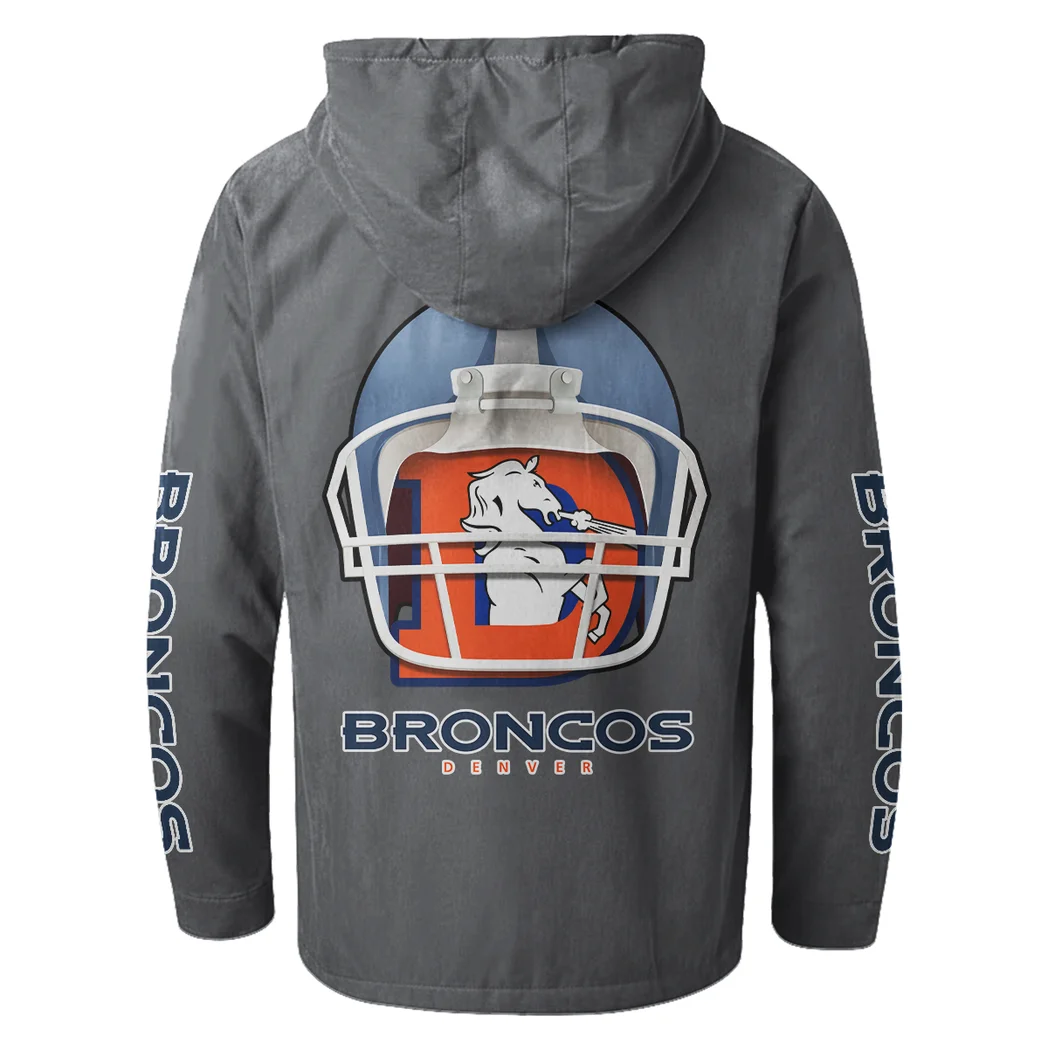 Victory Spurs Flannel Hoodie, Street Style Sport Hoodie HVN1463DB - Gray - Image 3