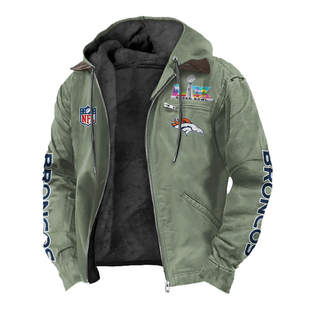 Victory Spurs Flannel Hoodie, Street Style Sport Hoodie HVN1463DB - Light Green - Image 2