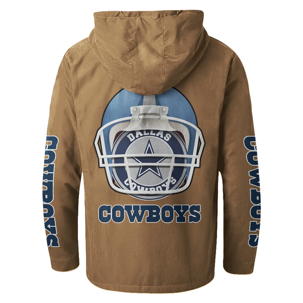 Star Crew Flannel Hoodie, Warm Fan Flannel Hoodie HVN1463DC - Camel - Image 3