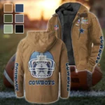 Star Crew Flannel Hoodie, Warm Fan Flannel Hoodie HVN1463DC - Camel