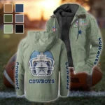 Star Crew Flannel Hoodie, Warm Fan Flannel Hoodie HVN1463DC - Light Green