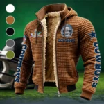 Star Crew Fleece-Lined Hooded Jacket, Rapid-Dry Fleece-Lined Hoody HVN1463DC - brown